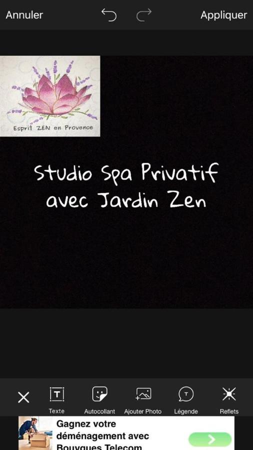 Esprit Zen En Provence Studio Spa Privatif Cheval-Blanc Extérieur photo